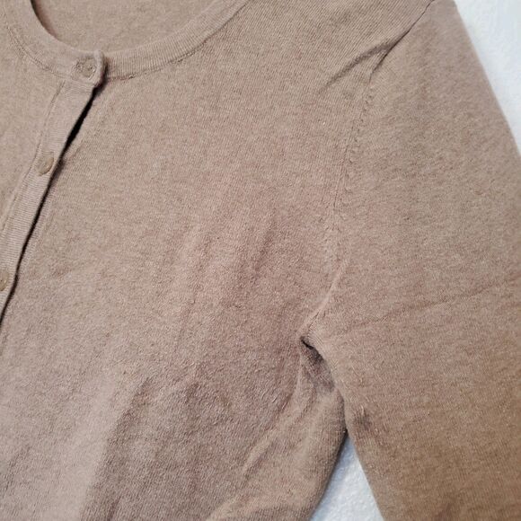 Merona Cardigan Size Medium Button Up Sweater Tan Color - Picture 5 of 12